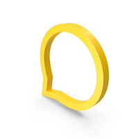 Bubble Message Icon Yellow PNG & PSD Images