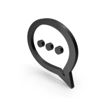 Bubble Speech Icon Black PNG & PSD Images
