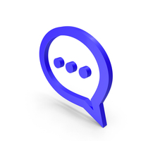 Bubble Speech Icon Blue PNG & PSD Images