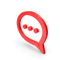Bubble Speech Message Icon Red PNG & PSD Images