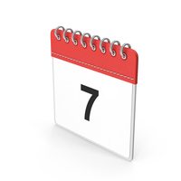 Calendar Icon Red 7 PNG & PSD Images