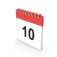 Calendar Icon Red 10 PNG & PSD Images