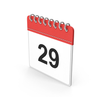 Calendar Icon Red 29 PNG & PSD Images
