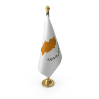 Cyprus Cloth Flag Stand Gold PNG & PSD Images