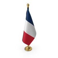 France Cloth Flag Stand Gold PNG & PSD Images