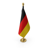 Germany Cloth Flag Stand Gold PNG & PSD Images