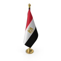 Egypt Cloth Flag Stand Gold PNG & PSD Images