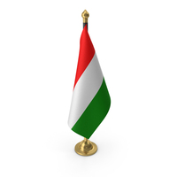 Hungary Cloth Flag Stand Gold PNG & PSD Images
