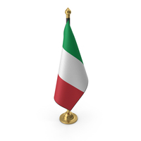 Italy Cloth Flag Stand Gold PNG & PSD Images