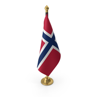 Norway Cloth Flag Stand Gold PNG & PSD Images