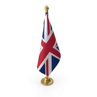 United Kingdom Cloth Flag Stand Gold PNG & PSD Images