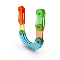 Plastic Constructor Set Letter U PNG & PSD Images