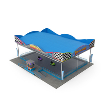 Dodgem Platform with Bumper Cars PNG & PSD Images