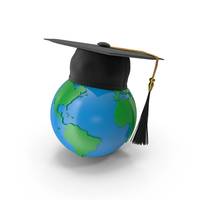 Graduation Hat with Globe PNG & PSD Images