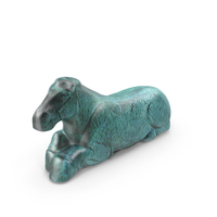 Stone Horse Recumbent Animal Statue PNG & PSD Images