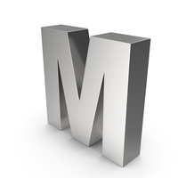 M Letter Silver PNG & PSD Images