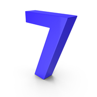 Number Seven Blue PNG & PSD Images