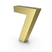 Number Seven Gold PNG & PSD Images