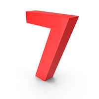 Number Seven Red PNG & PSD Images