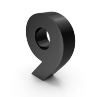 Number Nine Black PNG & PSD Images