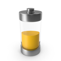 Cartoon Battery Orange Low Charge PNG & PSD Images