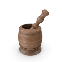 Wooden Mortar and Pestle PNG & PSD Images