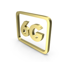 6G Icon Gold PNG & PSD Images