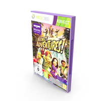 Xbox 360 Kinect Adventures Game Box PNG & PSD Images
