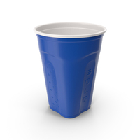 Solo Squared Plastic Cup Blue PNG & PSD Images