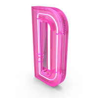 Pink Neon Letter D PNG & PSD Images
