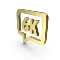 Gold 6K Message Symbol PNG & PSD Images