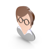 Man Icon with Glasses PNG & PSD Images