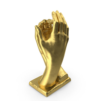 Hands Sculpture Gold PNG & PSD Images