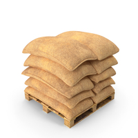 Cargo Burlap Sacks Pallet PNG & PSD Images