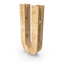 Wooden Alphabet Letter U PNG & PSD Images