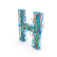 Color Wire Letter H PNG & PSD Images