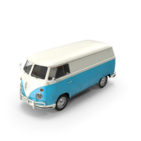 Volkswagen Type 2 Panel Van Simple Interior Blue PNG & PSD Images