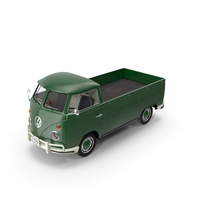 Volkswagen Type 2 Single Cab Pick Up Simple Interior Green PNG & PSD Images