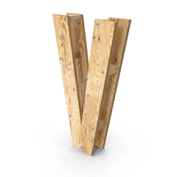 Wooden Alphabet Letter V PNG & PSD Images