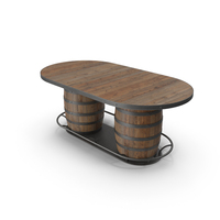 Double Barrel Pub Table PNG & PSD Images