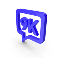 Blue 9K Message Symbol PNG & PSD Images
