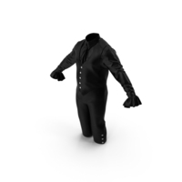 Black Lantern Sleeves Shirt With Vest And Short Pants PNG & PSD Images