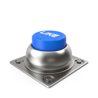 Blue Push Like Button PNG & PSD Images