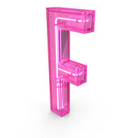 Pink Neon Letter F PNG & PSD Images