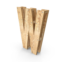 Wooden Alphabet Letter W PNG & PSD Images
