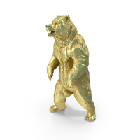 Bear Statue Golden PNG & PSD Images