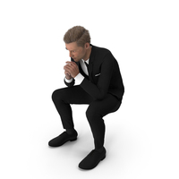Man In Classic Suit Sitting PNG & PSD Images