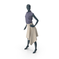 Skirt and Blouse on Female Mannequin PNG & PSD Images