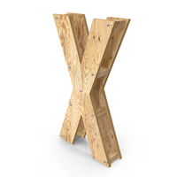 Wooden Alphabet Letter X PNG & PSD Images