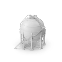 Monochrome Spherical Tank PNG & PSD Images
